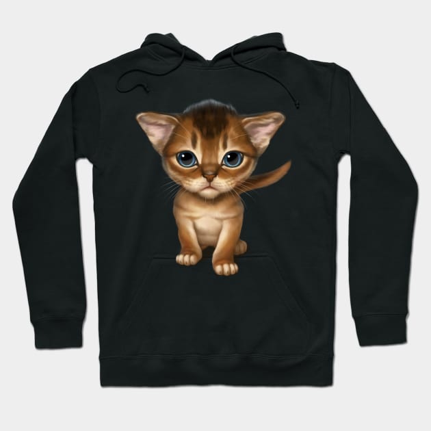 Cat-a-clysm Abyssinian kitten Hoodie by ikerpazstudio